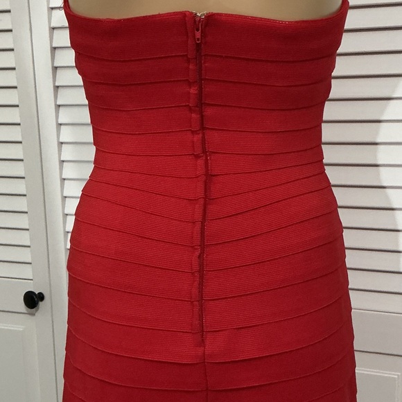 Sherri Hill Red Beaded Halter Mini Dress - Picture 7 of 13